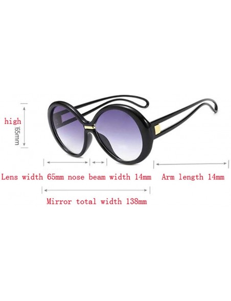 Round Fashion small round frame sunglasses- women's men's two-tone sunglasses - E - C818RT09IEE $52.20