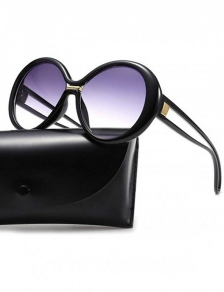 Round Fashion small round frame sunglasses- women's men's two-tone sunglasses - E - C818RT09IEE $52.20