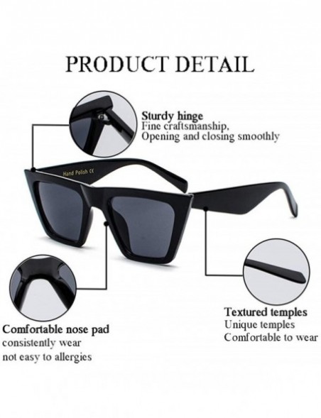 Square Flat Top Sunglasses for men women Retro Designer Square Succinct Style sunglasses Clear lens sunglasses UV400 - 7 - CR...