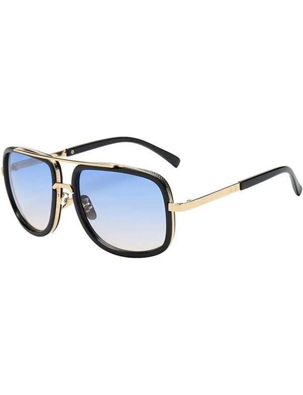 Rectangular Sunglasses for Men Women Vintage Sunglasses Retro Oversized Glasses Eyewear Rectangular - D - CF18QMZSUQI $8.26