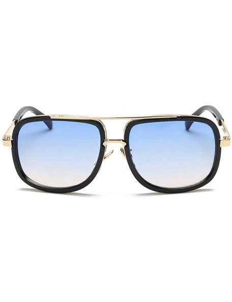Rectangular Sunglasses for Men Women Vintage Sunglasses Retro Oversized Glasses Eyewear Rectangular - D - CF18QMZSUQI $8.26