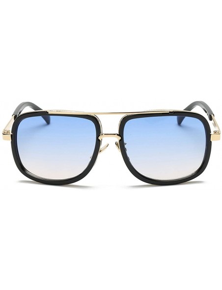 Rectangular Sunglasses for Men Women Vintage Sunglasses Retro Oversized Glasses Eyewear Rectangular - D - CF18QMZSUQI $8.26