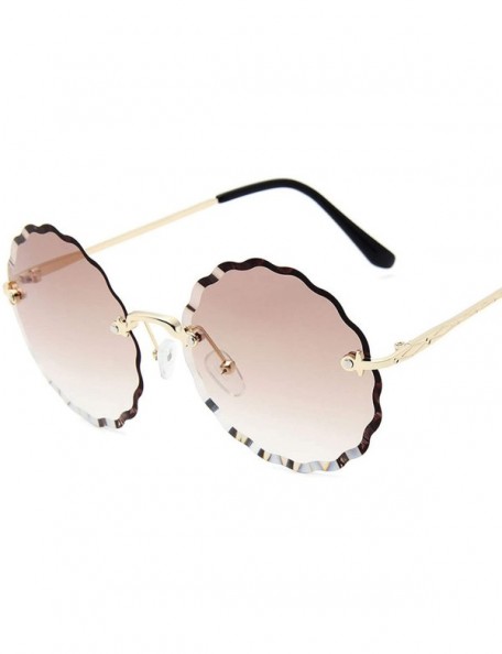 Goggle RimlWomen Sunglasses 2019 Clear Alloy Frame Vintage Retro Designer Eyeglasses Adult Shades - Gray - CY198AITOYI $23.85