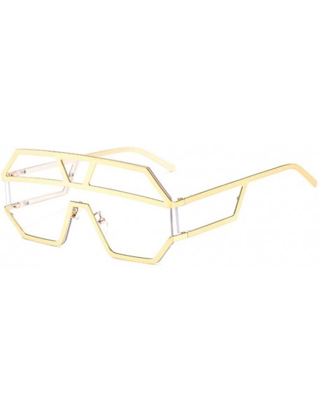 Oversized Piece Lens Sunglasses Women Oversized Square Sun GlassesMen Sun Glasses UV400 - 4 - CY18QXRGUZX $65.71