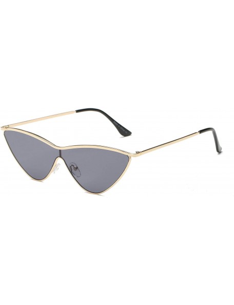 Goggle Women Fashion Retro Vintage Metal Cat Eye Sunglasses - Black - C618WSELZMQ $15.48