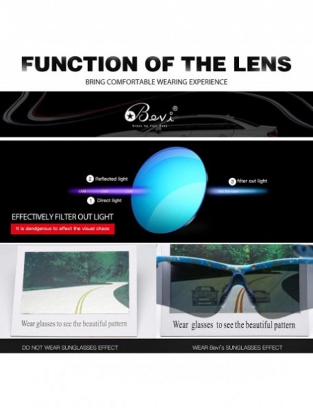 Oversized Polarized Sports Sunglasses for Men Women Baseball Running Cycling Golf Tr90 Durable and Ultralight Frame - Blue - ...