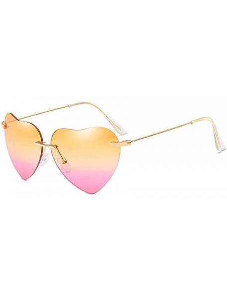 Semi-rimless Fashion Sunglasses Shaped Street - E - CL194XMY7CL $11.99