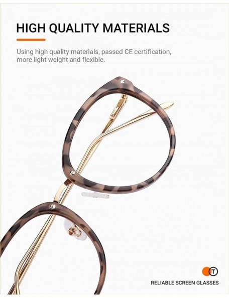 Aviator Vintage Round Metal Optical Eyewear Non-prescription Eyeglasses Frame for Women - CW18O2D7X30 $11.92