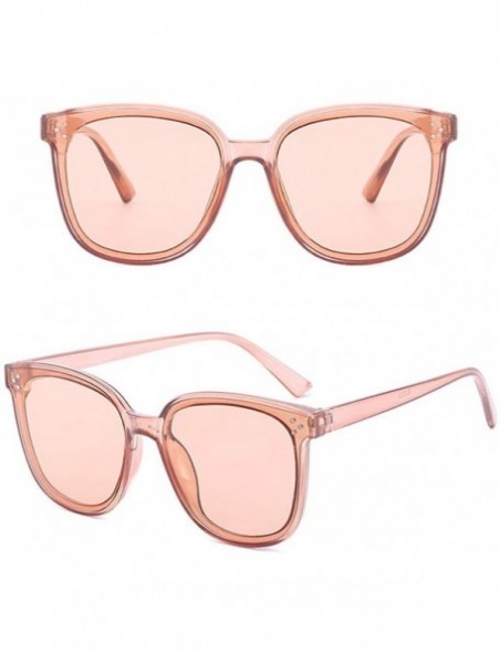Sport Men's and women's universal sunglasses retro Harajuku box mdding sunglasses - Pink - C318T5L7X54 $6.50