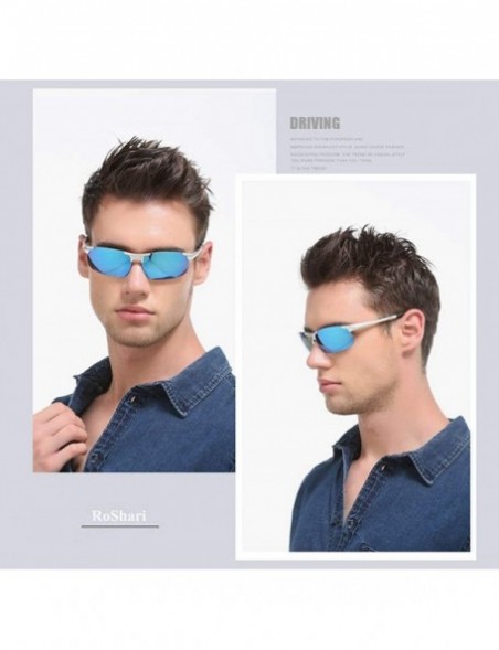 Sport Mens Sports Polarized Sunglasses UV Protection Fashion Sunglasses for Men Fishing Driving Al-Mg Frame Ultra Light - CF1...