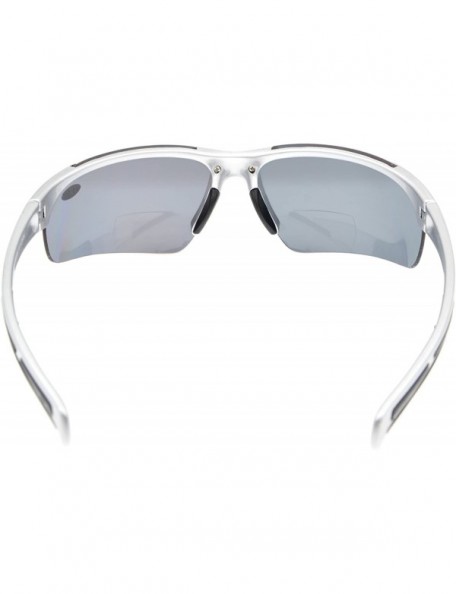 Sport Bifocal Sunglasses with Wrap-Around Sport Design Half Frame for Men and Women - Silver - C718C3LYSI8 $13.57