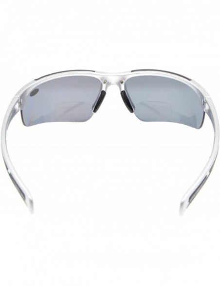 Sport Bifocal Sunglasses with Wrap-Around Sport Design Half Frame for Men and Women - Silver - C718C3LYSI8 $13.57