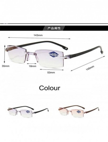 Rimless Blue Light Blocking Reading Glasses-Readers Eyeglasses Anti Glare Lightweight for Men & Women 1.0 To 4.0 - Black - C1...