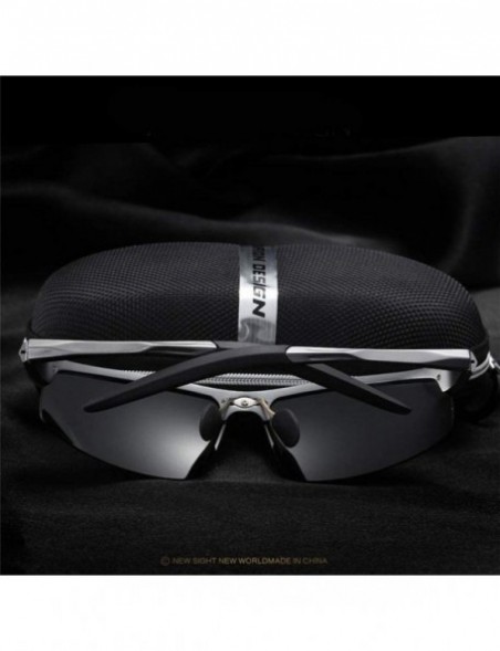 Sport Mens Sports Polarized Sunglasses UV Protection Fashion Sunglasses for Men Fishing Driving Al-Mg Frame Ultra Light - CF1...