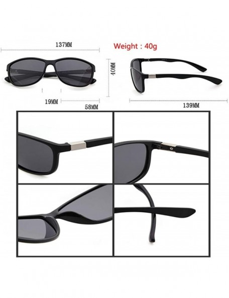 Oval Polarized Driving Sunglasses for Mens Oval Women UV400 Protection Dark Glasses - CN18R7X3CZM $12.92