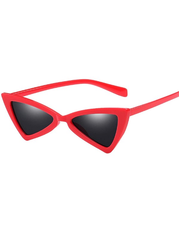 Oversized Retro Vintage Cat Eye Sunglasses for Women 100% UV protection Small Frame Shades - B - C418U09MI9W $9.80