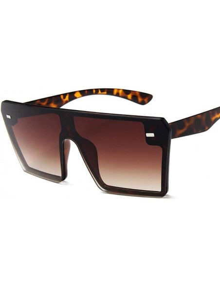 Square Colorful Sunglasses Personality Driving - Leopard Brown - CN190MEWQRC $29.72