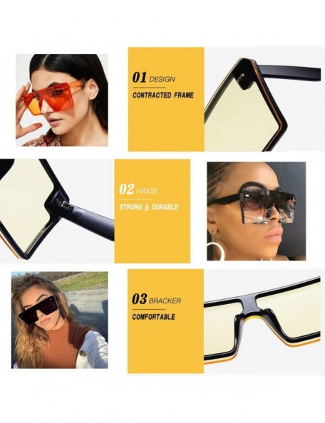 Square Colorful Sunglasses Personality Driving - Leopard Brown - CN190MEWQRC $29.72