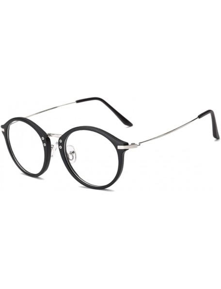 Round Round Frame Nearsighted Glasses Male Female metal frame resin lenses - Sand Black - CS18G6UMZZU $26.98