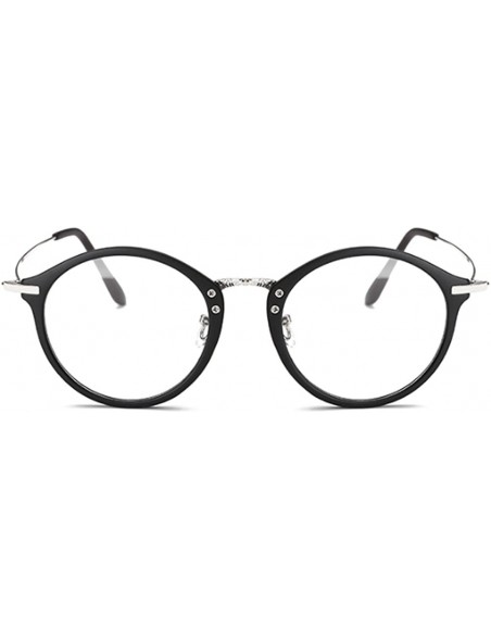 Round Round Frame Nearsighted Glasses Male Female metal frame resin lenses - Sand Black - CS18G6UMZZU $26.98