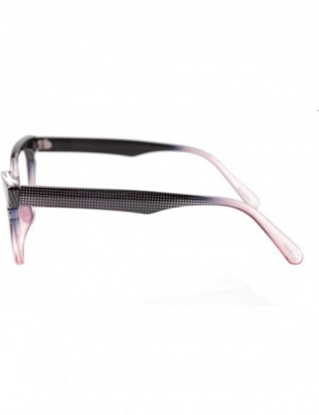 Oversized Womens Hit Color Grid Pattern Cat Eye Reading Glass Eyeglass Frame - Purple - C5192O9QHW6 $14.00