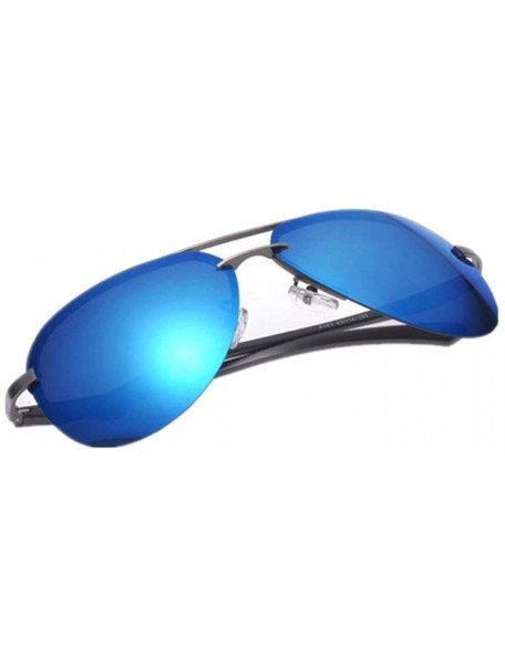 Goggle Men's UV400 Driving Polarized Sunglasses Sports Goggles Glasses - Blue - CH17YSC8G2D $9.55