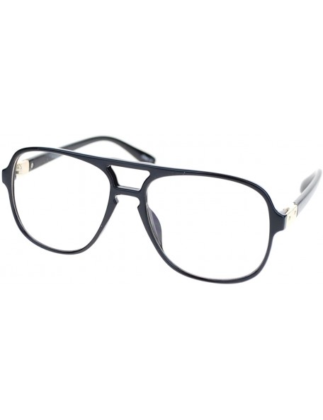 Wayfarer Mens Thin Plastic Nerdy Steve Urkel Large Clear Lens Eye Glasses - Black - CG11YWUTNAN $12.15