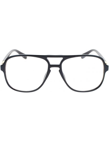 Wayfarer Mens Thin Plastic Nerdy Steve Urkel Large Clear Lens Eye Glasses - Black - CG11YWUTNAN $12.15