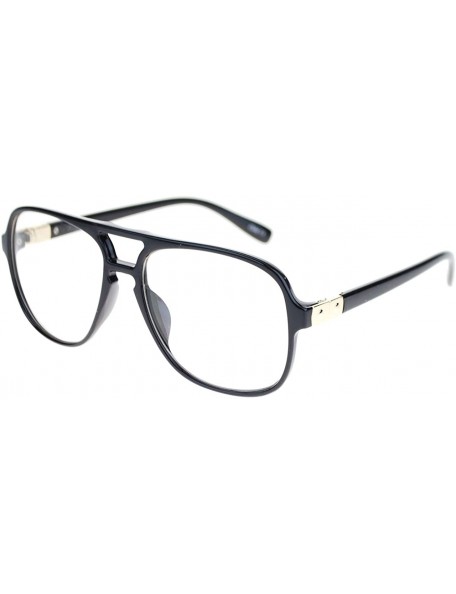 Wayfarer Mens Thin Plastic Nerdy Steve Urkel Large Clear Lens Eye Glasses - Black - CG11YWUTNAN $12.15