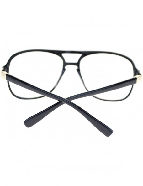 Wayfarer Mens Thin Plastic Nerdy Steve Urkel Large Clear Lens Eye Glasses - Black - CG11YWUTNAN $12.15