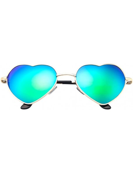 Rimless Mens Womens Metal Frame Ladies Heart-shaped Sunglasses Trendy Couple Sunglasses - D - C8196IYKWZM $6.71