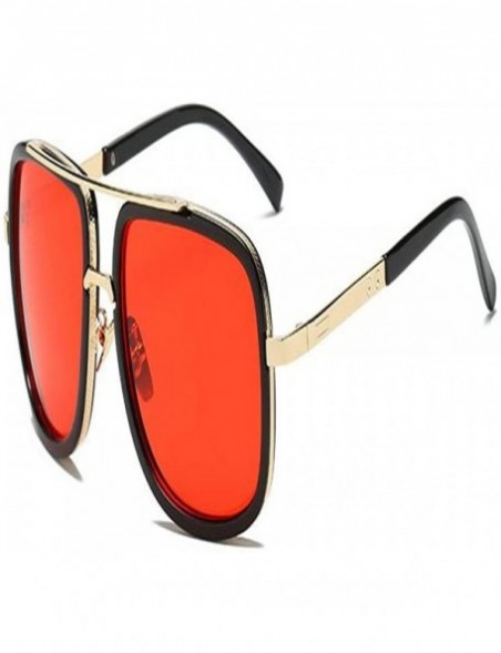 Square Fashion Big Frame Sunglasses Men Square Fashion Glasses for Women Retro Sun Glasses Vintage - 5 - C018R56TKRW $34.31