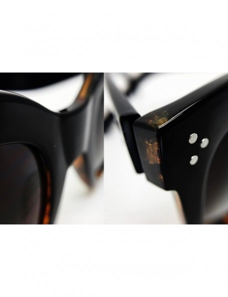 Butterfly 7222 Premium Oversize XXL Women Men Mirror Brand Style Fashion Sunglasses - Black/ Brown - CL18DOHER9U $14.14