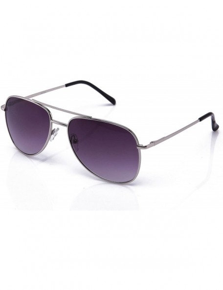 Aviator Aviator Classic Fashion Metal Sunglasses in Silver - C011CHGAA19 $19.57