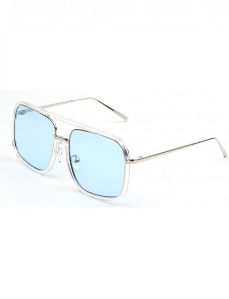 Goggle Oversize Square Fashion Sunglasses - Blue - CW18WTI6Y2I $18.04