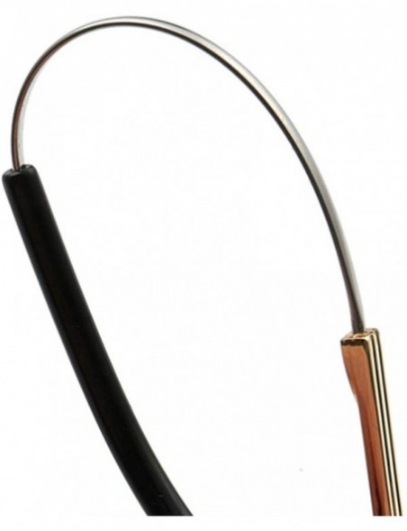 Aviator Classic Retro Oversized Aviator Style Memory Metal Optical Eyeglass Frames - Gold/Black - CI18N8690YS $12.46