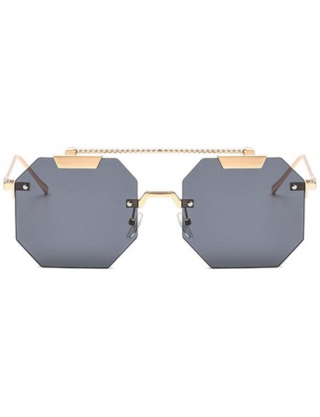 Rimless Arrival Designer Sunglasses irregular Glasses - Black - CD18LGT6UWU $23.22