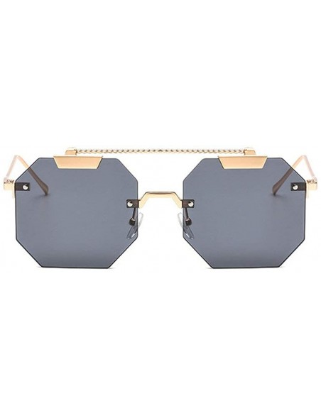 Rimless Arrival Designer Sunglasses irregular Glasses - Black - CD18LGT6UWU $23.22