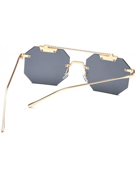 Rimless Arrival Designer Sunglasses irregular Glasses - Black - CD18LGT6UWU $23.22
