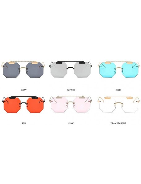 Rimless Arrival Designer Sunglasses irregular Glasses - Black - CD18LGT6UWU $23.22