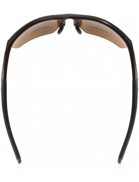 Sport Retro Mens Womens Sports Half-Rimless Bifocal Sunglasses - Pearly Brown - CR189AK7WGE $25.86