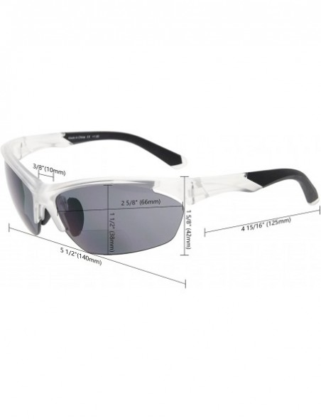 Sport Retro Mens Womens Sports Half-Rimless Bifocal Sunglasses - Pearly Brown - CR189AK7WGE $25.86