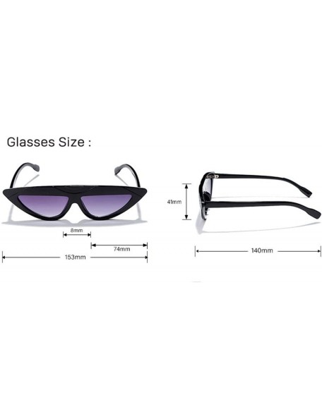 Cat Eye Triangle Fashion Cat Eye Sunglasses Wild Personality Ethnic Wind Star Sunglasses - 1 - C5190L40XTQ $37.64