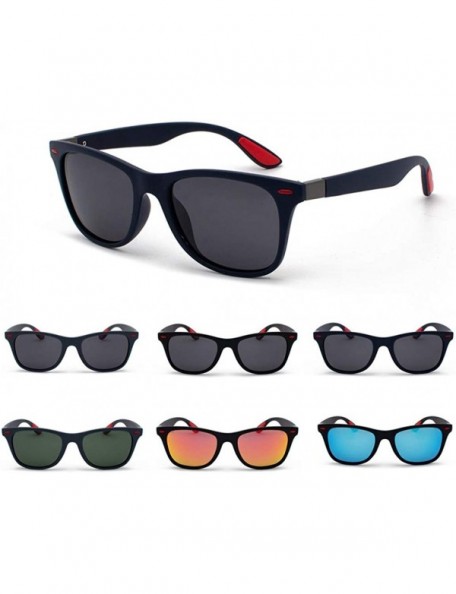 Round Polarized UV Protection Sunglasses for Men Women Full rim frame Square Acrylic Lens Plastic Frame Sunglass - F - CW1902...