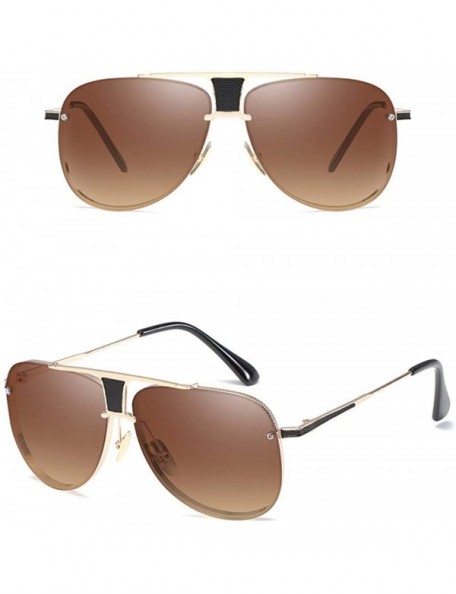 Aviator Men's and women's Sunglasses retro clam glasses metal sunglasses in Europe and America - C - C518QCITZ5A $25.89