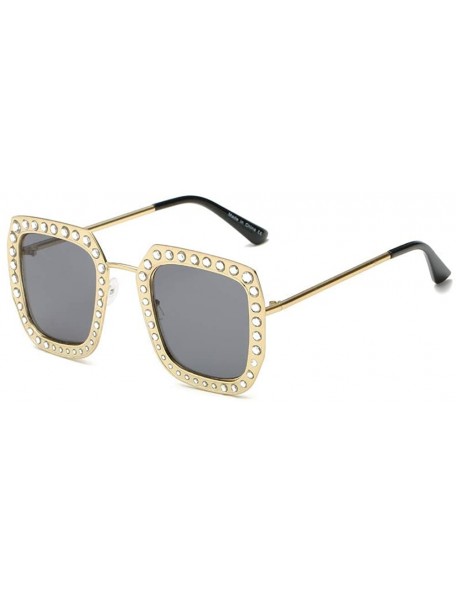 Square Retro Square Vintage Fashion Designer Sunglasses for Women with UV Protection - Grey - C118LRQZ2M5 $10.89