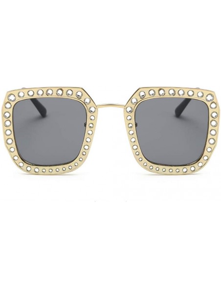 Square Retro Square Vintage Fashion Designer Sunglasses for Women with UV Protection - Grey - C118LRQZ2M5 $10.89