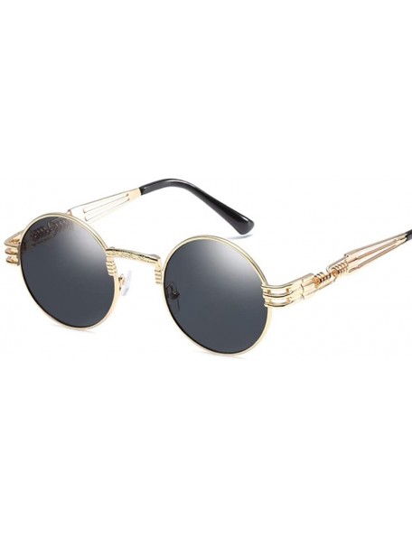 Aviator European and American sunglasses- round frames- men's and women's sunglasses- spring-leg Sunglasses - H - CI18Q06XUIH...