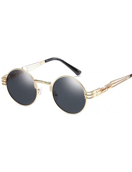 Aviator European and American sunglasses- round frames- men's and women's sunglasses- spring-leg Sunglasses - H - CI18Q06XUIH...