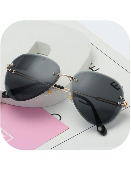 Goggle RimlSunglasses Women Fashion Sun Glasses Metal Farme Gradient Shades Cutting Lens FaGoggles UV400 - Black - C6197Y6K7R...